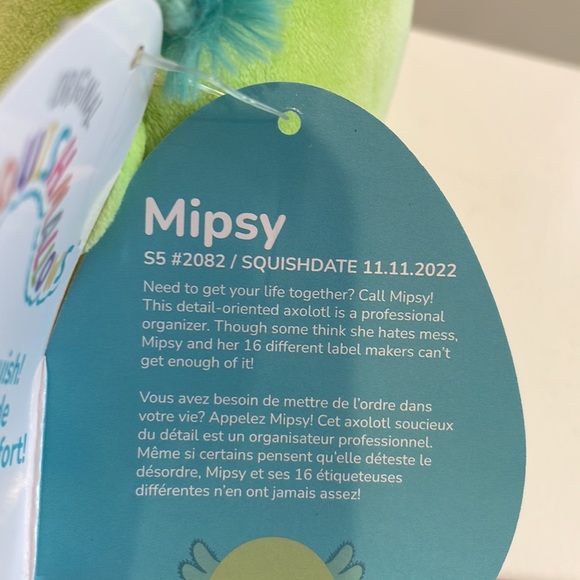 ⚡️NWT 5” Mipsy the Green Axolotl Squishmallow - Picture 4 of 4
